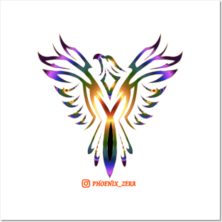 Phoenix_Zera Rainbow Phoenix Posters and Art